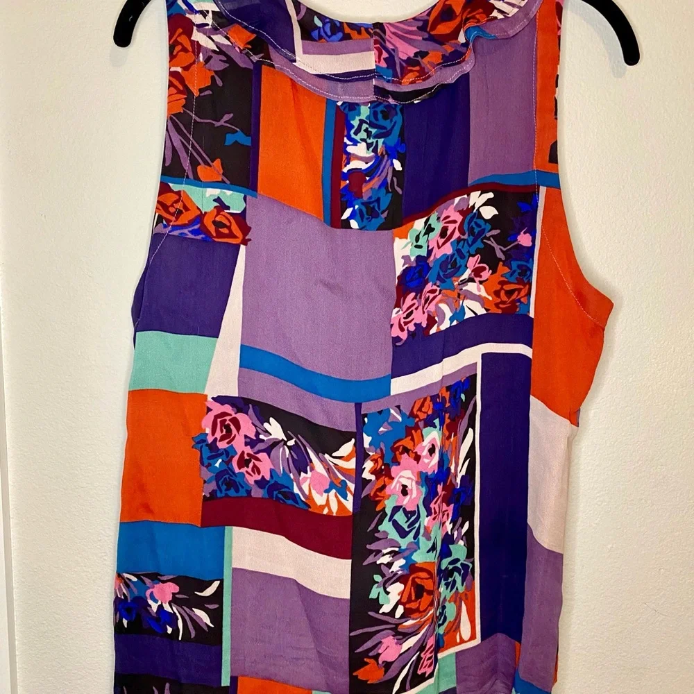 💥BOGO💥 Anthropologie Colorful Maeve blouse. Size L - Picture 2 of 7